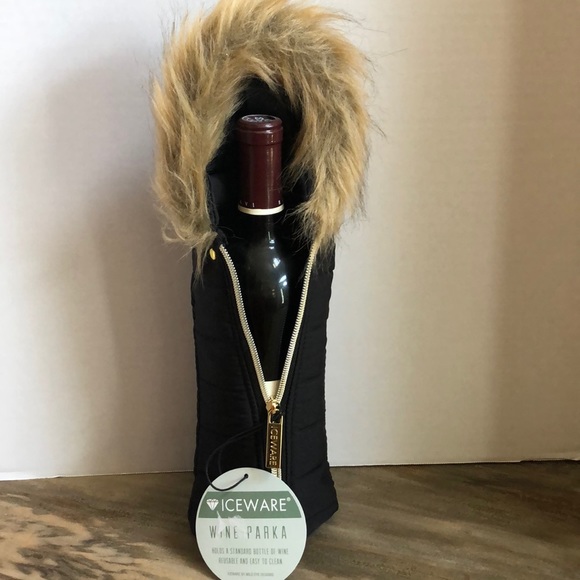 Wine Parka, wine carrier, fur trim, NWT - Picture 1 of 7